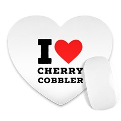 I Love Cherry Cobbler Heart Mousepad by ilovewhateva