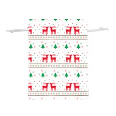 Red Green And Blue Christmas Themed Illustration Lightweight Drawstring Pouch (s) by pakminggu