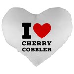 I love cherry cobbler Large 19  Premium Heart Shape Cushions Back