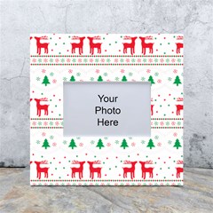 Red Green And Blue Christmas Themed Illustration White Box Photo Frame 4  X 6  by pakminggu