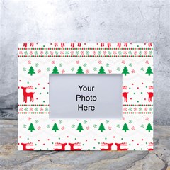 Red Green And Blue Christmas Themed Illustration White Tabletop Photo Frame 4 x6  by pakminggu