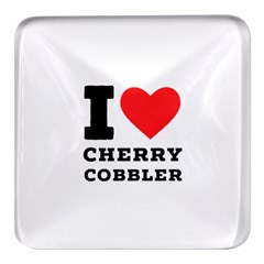 I Love Cherry Cobbler Square Glass Fridge Magnet (4 Pack) by ilovewhateva