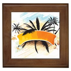 Hawaii Beach Summer Framed Tile by pakminggu