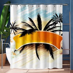 Hawaii Beach Summer Shower Curtain 60  X 72  (medium)  by pakminggu