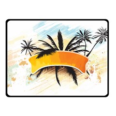 Hawaii Beach Summer Two Sides Fleece Blanket (small) by pakminggu