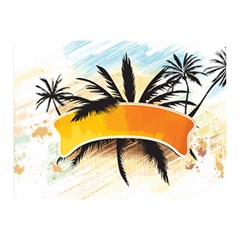 Hawaii Beach Summer Two Sides Premium Plush Fleece Blanket (mini) by pakminggu