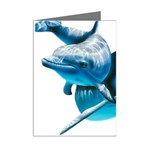 Two Dolphins Art Atlantic Dolphin Painting Animal Marine Mammal Mini Greeting Cards (Pkg of 8) Right