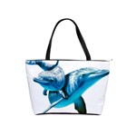 Two Dolphins Art Atlantic Dolphin Painting Animal Marine Mammal Classic Shoulder Handbag Front