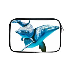 Two Dolphins Art Atlantic Dolphin Painting Animal Marine Mammal Apple Macbook Pro 13  Zipper Case by pakminggu