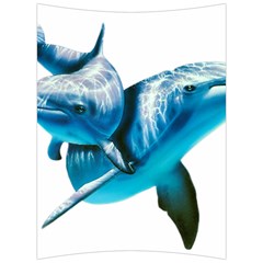 Two Dolphins Art Atlantic Dolphin Painting Animal Marine Mammal Back Support Cushion by pakminggu