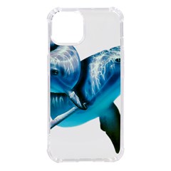 Two Dolphins Art Atlantic Dolphin Painting Animal Marine Mammal Iphone 14 Tpu Uv Print Case by pakminggu