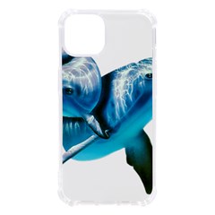 Two Dolphins Art Atlantic Dolphin Painting Animal Marine Mammal Iphone 13 Tpu Uv Print Case by pakminggu