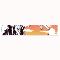 Gray Wolf Beach Waves A Wolf Animal Retro Small Bar Mat by pakminggu