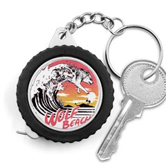 Gray Wolf Beach Waves A Wolf Animal Retro Measuring Tape by pakminggu