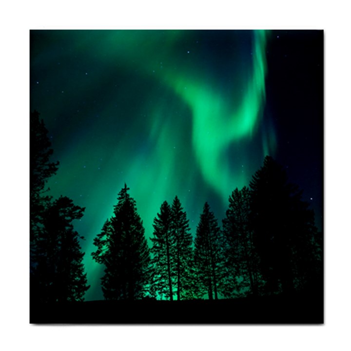 Aurora Northern Lights Phenomenon Atmosphere Sky Tile Coaster