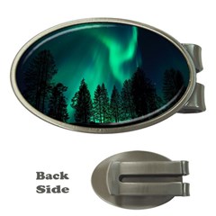 Aurora Northern Lights Phenomenon Atmosphere Sky Money Clips (oval)  by pakminggu