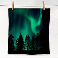 Aurora Northern Lights Phenomenon Atmosphere Sky Face Towel by pakminggu