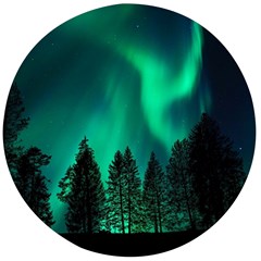 Aurora Northern Lights Phenomenon Atmosphere Sky Wooden Bottle Opener (round) by pakminggu