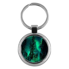 Aurora Northern Lights Celestial Magical Astronomy Key Chain (Round)