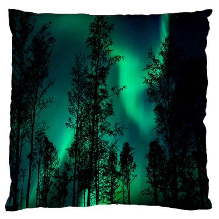 Aurora Northern Lights Celestial Magical Astronomy Standard Premium Plush Fleece Cushion Case (Two Sides)