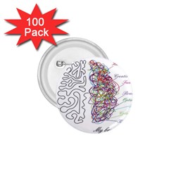 Neurodivergent Creative Smart Brain 1 75  Buttons (100 Pack)  by pakminggu