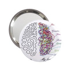 Neurodivergent Creative Smart Brain 2 25  Handbag Mirrors by pakminggu