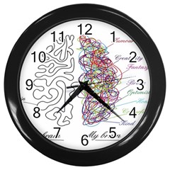 Neurodivergent Creative Smart Brain Wall Clock (black) by pakminggu