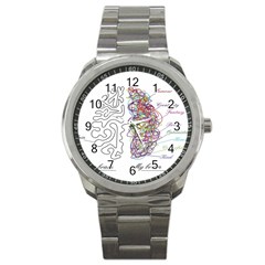 Neurodivergent Creative Smart Brain Sport Metal Watch by pakminggu