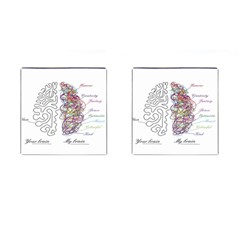 Neurodivergent Creative Smart Brain Cufflinks (square) by pakminggu