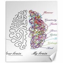 Neurodivergent Creative Smart Brain Canvas 8  X 10  by pakminggu