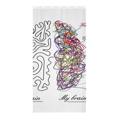 Neurodivergent Creative Smart Brain Shower Curtain 36  X 72  (stall)  by pakminggu