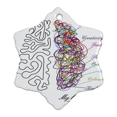 Neurodivergent Creative Smart Brain Snowflake Ornament (two Sides) by pakminggu