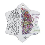 Neurodivergent Creative Smart Brain Snowflake Ornament (Two Sides) Front