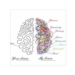 Neurodivergent Creative Smart Brain Square Satin Scarf (30  X 30 ) by pakminggu