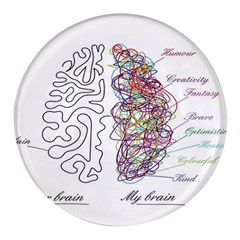 Neurodivergent Creative Smart Brain Round Glass Fridge Magnet (4 Pack) by pakminggu