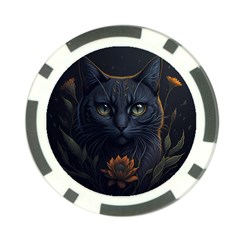 Art Cat Drawing Mammal Animal Feline Poker Chip Card Guard by pakminggu