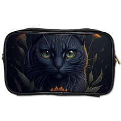 Art Cat Drawing Mammal Animal Feline Toiletries Bag (one Side) by pakminggu