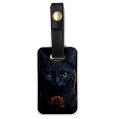 Art Cat Drawing Mammal Animal Feline Luggage Tag (one Side) by pakminggu