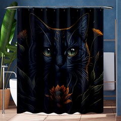 Art Cat Drawing Mammal Animal Feline Shower Curtain 60  X 72  (medium)  by pakminggu