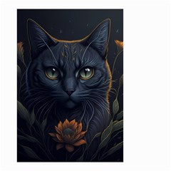 Art Cat Drawing Mammal Animal Feline Small Garden Flag (two Sides) by pakminggu