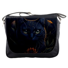 Art Cat Drawing Mammal Animal Feline Messenger Bag by pakminggu