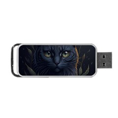 Art Cat Drawing Mammal Animal Feline Portable Usb Flash (one Side) by pakminggu