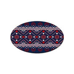 Ukrainian Folk Seamless Pattern Ornament Sticker (oval) by pakminggu