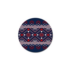 Ukrainian Folk Seamless Pattern Ornament Golf Ball Marker (4 Pack) by pakminggu