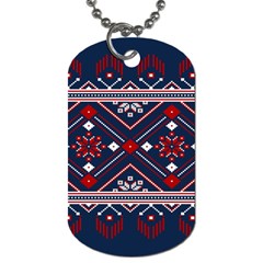 Ukrainian Folk Seamless Pattern Ornament Dog Tag (two Sides) by pakminggu