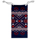 Ukrainian Folk Seamless Pattern Ornament Jewelry Bag Back