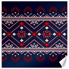 Ukrainian Folk Seamless Pattern Ornament Canvas 16  X 16  by pakminggu