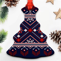 Ukrainian Folk Seamless Pattern Ornament Christmas Tree Ornament (two Sides) by pakminggu