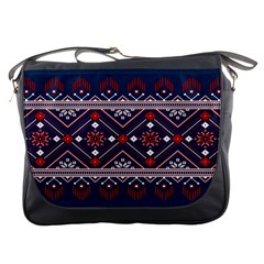 Ukrainian Folk Seamless Pattern Ornament Messenger Bag by pakminggu