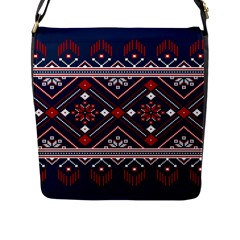 Ukrainian Folk Seamless Pattern Ornament Flap Closure Messenger Bag (l) by pakminggu